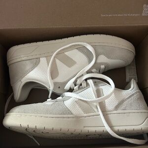 Veja White and Natural Sneakers